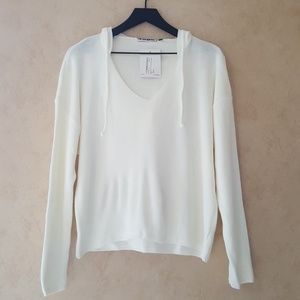 The Rockn Rev off-white hooded sweater Nasty Gal